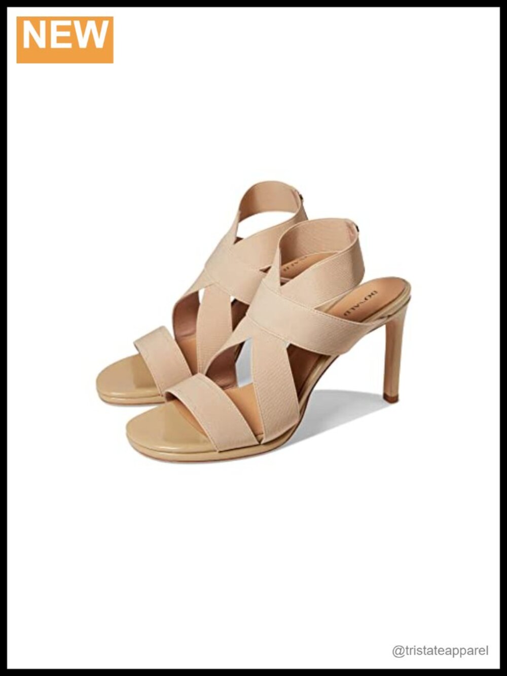 Leather Heeled Sandal with Memory Foam Sock Lining Slingback Stiletto
